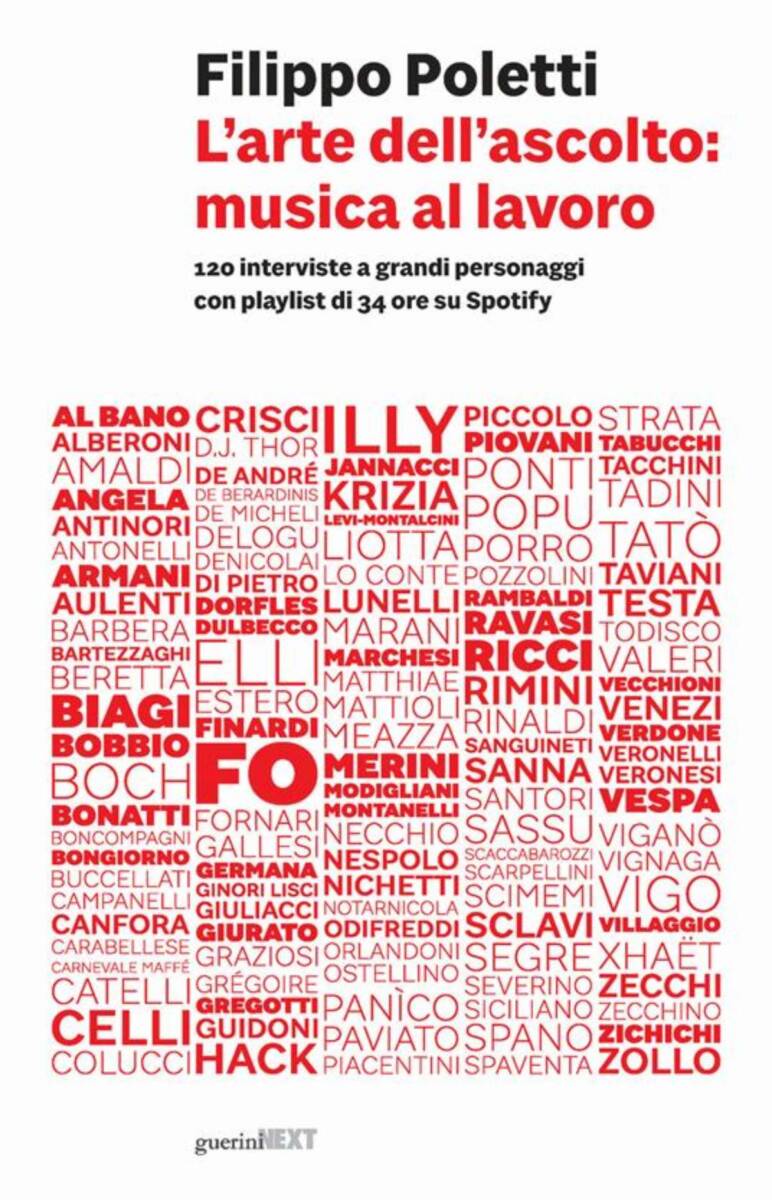 Copertina del libro "L’arte dell’ascolto: musica al lavoro" di Filippo Poletti, edito da Guerini.