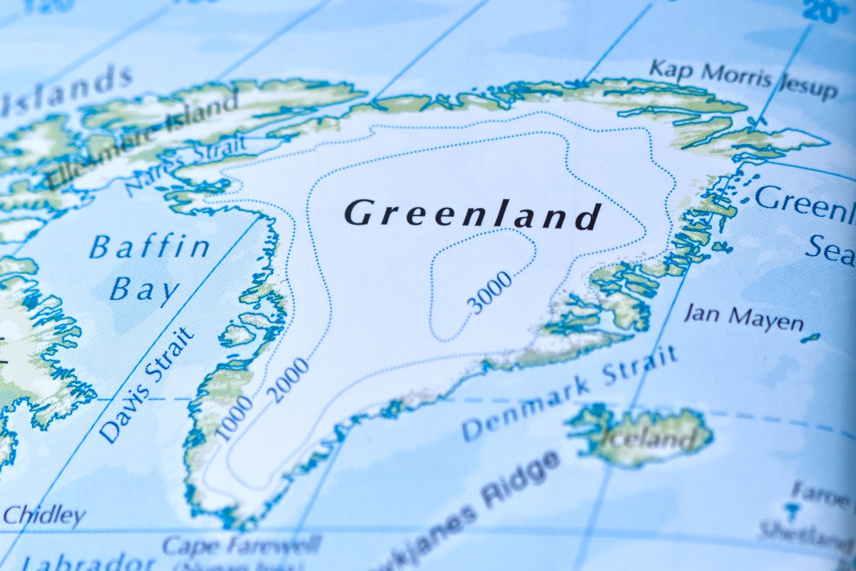 Mappa della Groenlandia.