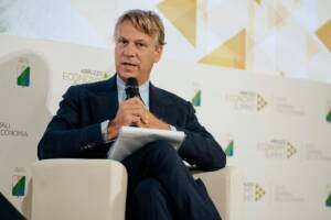 il giornalista e conduttore Nicola Porro ad un evento