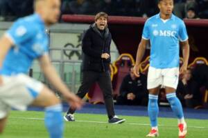 Antonio Conte durante una partita del Napoli