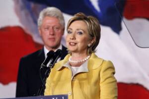primo piano di Hillary Clinton