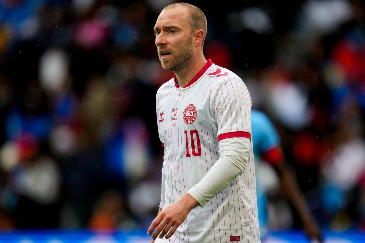 il centrocampista della Danimarca Christian Eriksen con la maglia numero 10