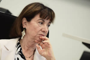 primo piano della Ministra Eugenia Maria Roccella