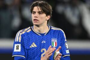 l'esterno italiano Marco Palestra con la maglia della Nazionale