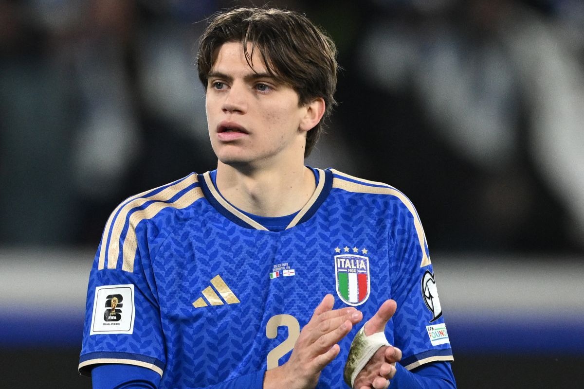 l'esterno italiano Marco Palestra con la maglia della Nazionale
