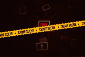il nastro giallo di una scena del crimine