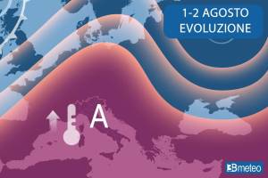 Meteo 1-2 agosto 2026