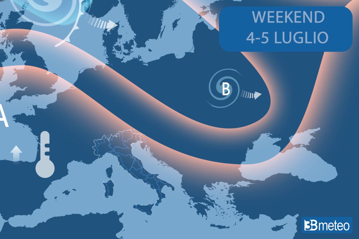 Meteo 2-5 luglio 2026