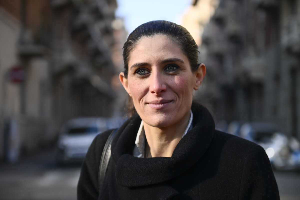 l'ex sindaca di Torino Chiara Appendino con un outfit nero