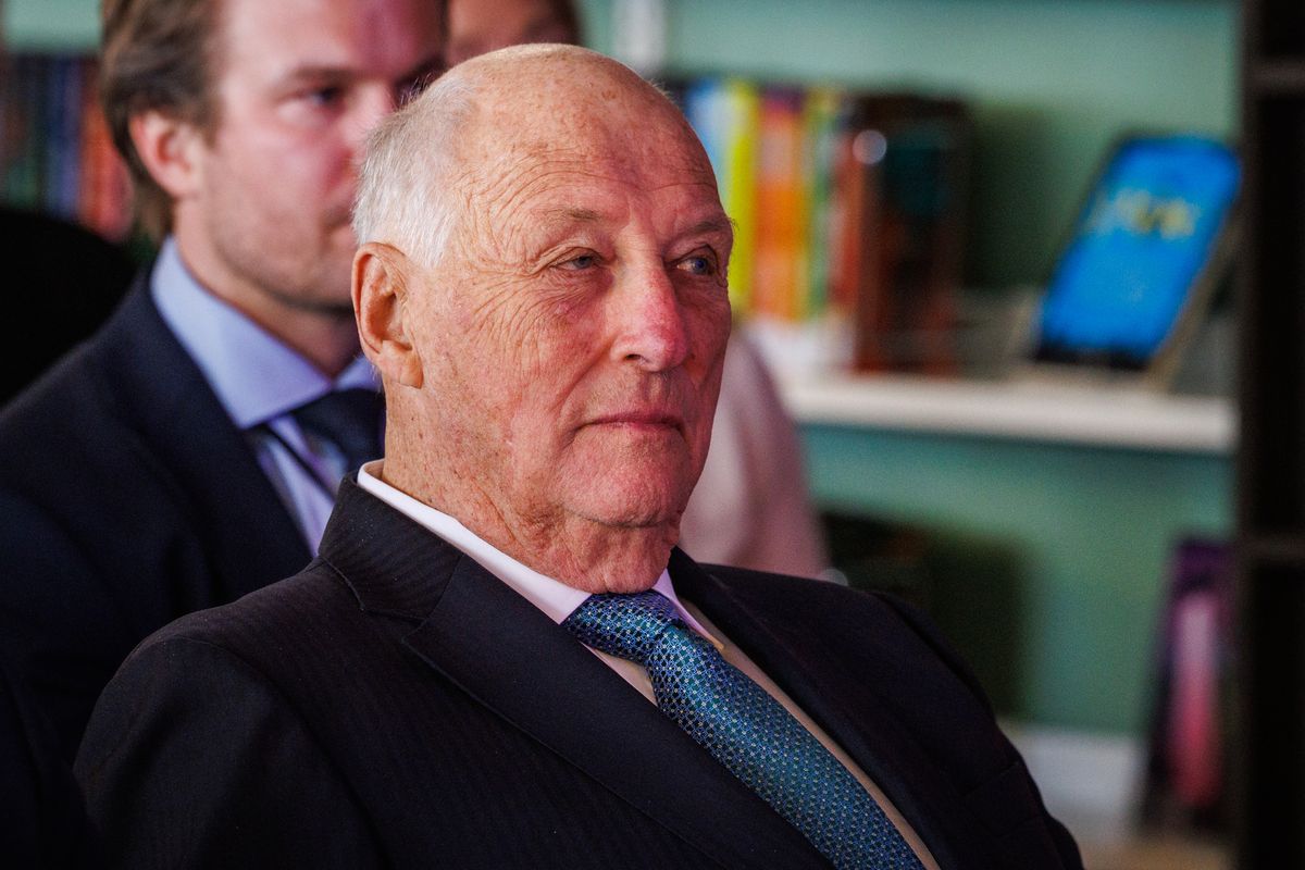 primo piano di Re Harald V di Norvegia