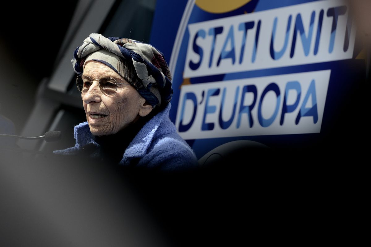 la senatrice Emma Bonino all'evento degli Stati Uniti d'Europa