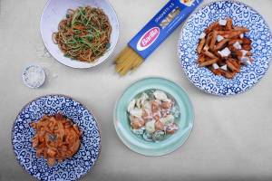 una confezione di pasta del noto marchio Barilla