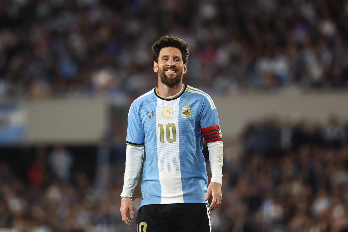 Lionel Messi durante la partita d'addio all'Argentina a Buenos Aires