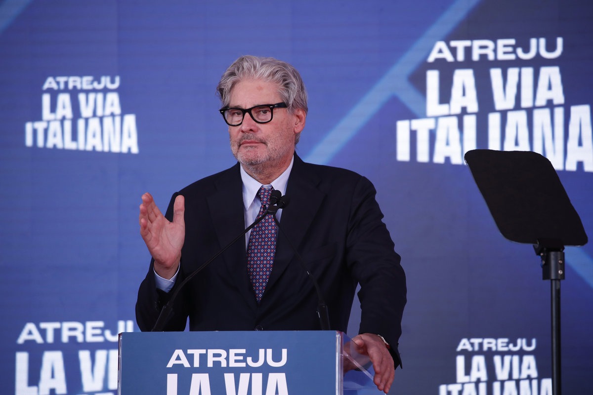 il giornalista e conduttore Paolo Del Debbio all'evento di FdI ad Atreju
